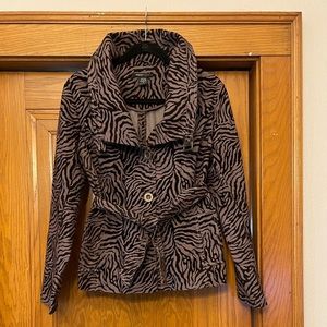 Robert Louis zebra print jacket size medium